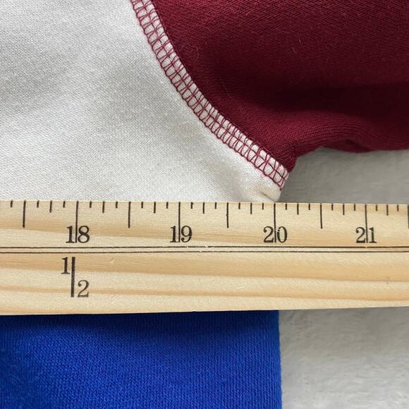 Vintage Levi's Bernal Sweatshirt Men S Retro Y2K Colorblock Blue White Maroon - Picture 6 of 8